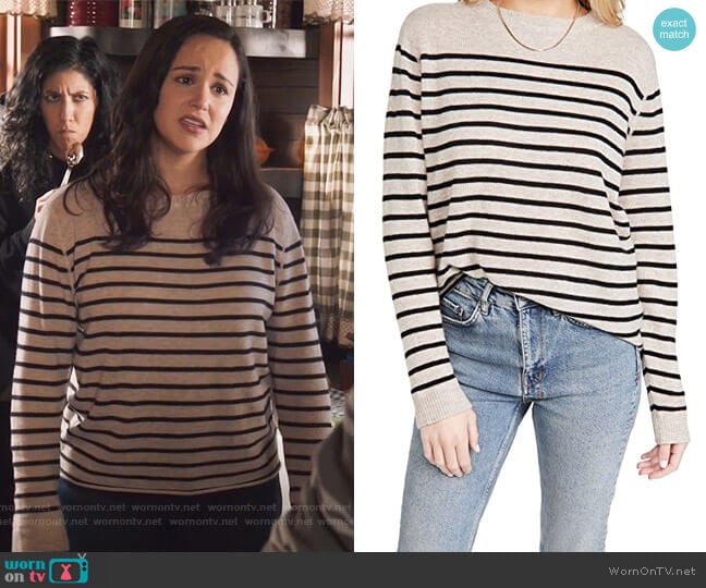 Cashmere Boyfriend Sweater by Reformation worn by Amy Santiago (Melissa Fumero) on Brooklyn Nine-Nine