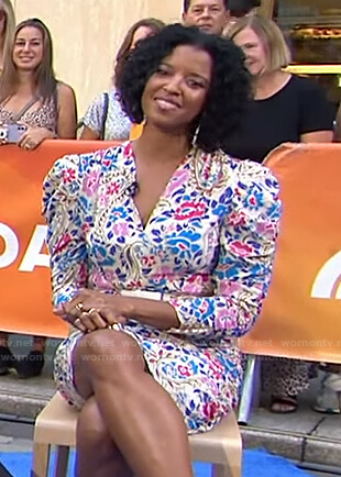 Renee Elise Goldsberry’s floral ruched dress on Today