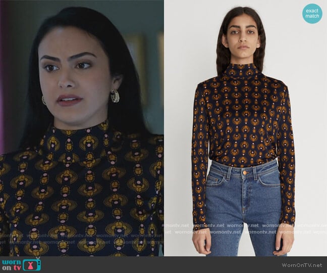 Gellert Top by Rodebjer worn by Veronica Lodge (Camila Mendes) on Riverdale