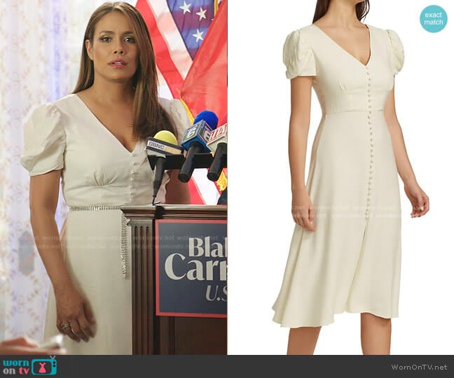 Margot Dress by Saloni worn by Cristal Jennings (Daniella Alonso) on Dynasty