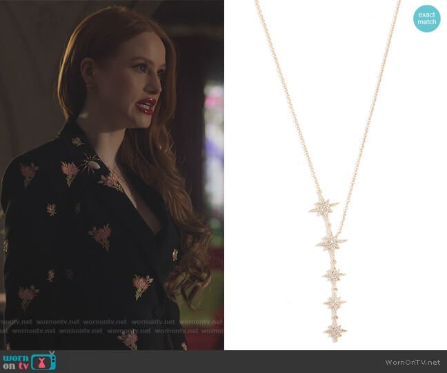 Starburst Lariat Necklace by Shashi worn by Cheryl Blossom (Madelaine Petsch) on Riverdale