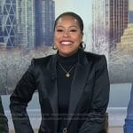 Sheinelle’s black double breasted blazer on Today