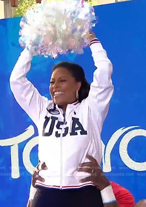 Sheinelle’s white USA track jacket on Today