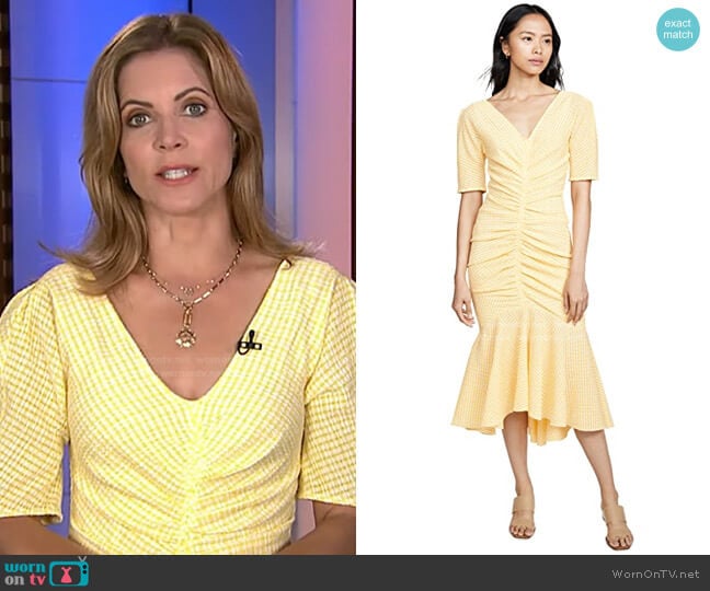 Panier Dress by Staud worn by Natalie Morales on Today