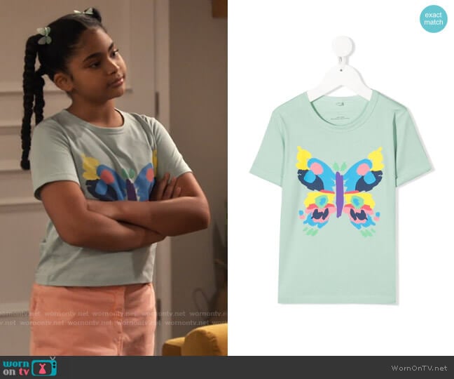 Stella McCartney Kids Butterfly Print Tee worn by Millicent (Jaidyn Triplett) on iCarly