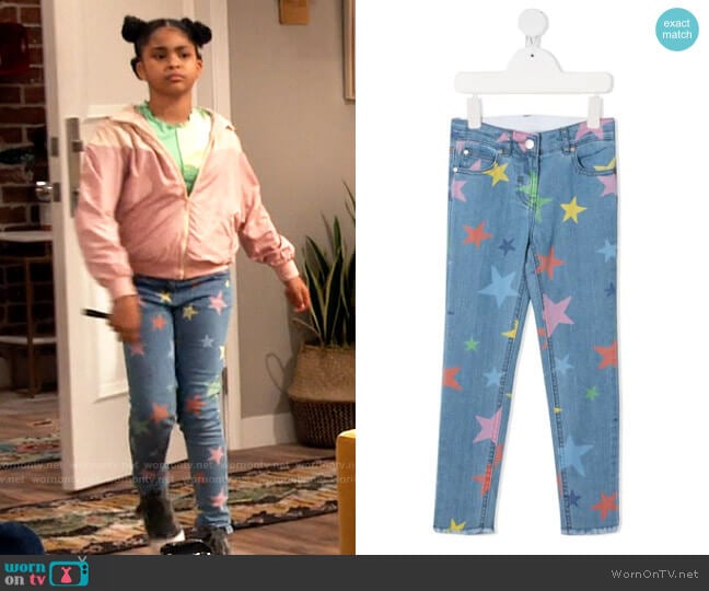 Stella McCartney Star Print Skinny Jeans worn by Millicent (Jaidyn Triplett) on iCarly