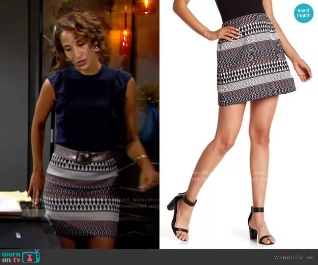 Ted Baker Raych Skirt worn by Lily Winters (Christel Khalil) on The Young and the Restless