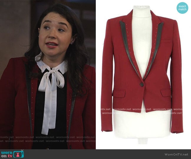 Studded Blazer by The Kooples worn by Marissa Gold (Sarah Steele) on The Good Fight