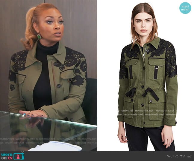 Heritage Jacket by Veronica Beard worn by Gizelle Bryant on The Real Housewives of Potomac