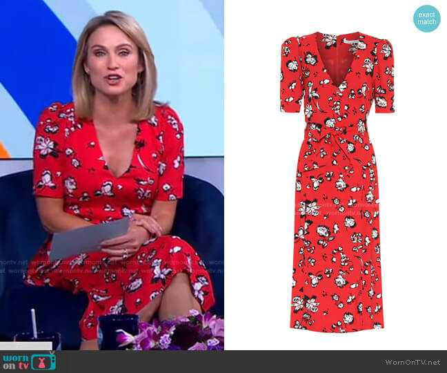 Joia Dress by Veronica Beard worn by Amy Robach on Good Morning America