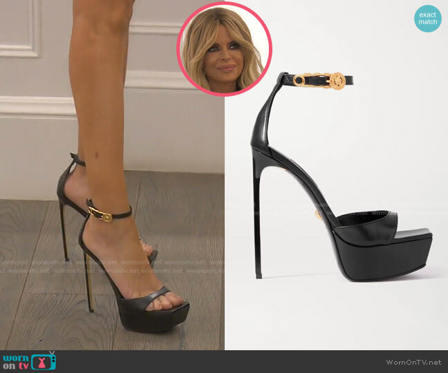 Platform Sandals by Versace worn by Lisa Rinna on The Real Housewives of Beverly Hills