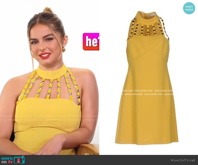 WornOnTV: Addison Rae's yellow studded strappy dress on E! News Daily Pop