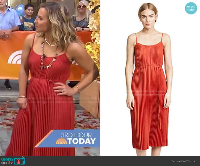 Pleated Cami Dress by Vince worn by Jenn Falik on Today