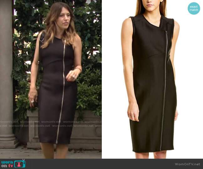 WornOnTV: Mallory's black sleeveless midi dress on Grace and