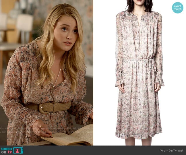 Zadig & Voltaire Raya Dress worn by Bernadette (Virginia Gardner) on American Horror Stories