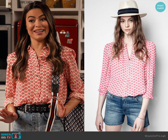 Zadig & Voltaire Tade Eyes Tunic worn by Carly Shay (Miranda Cosgrove) on iCarly