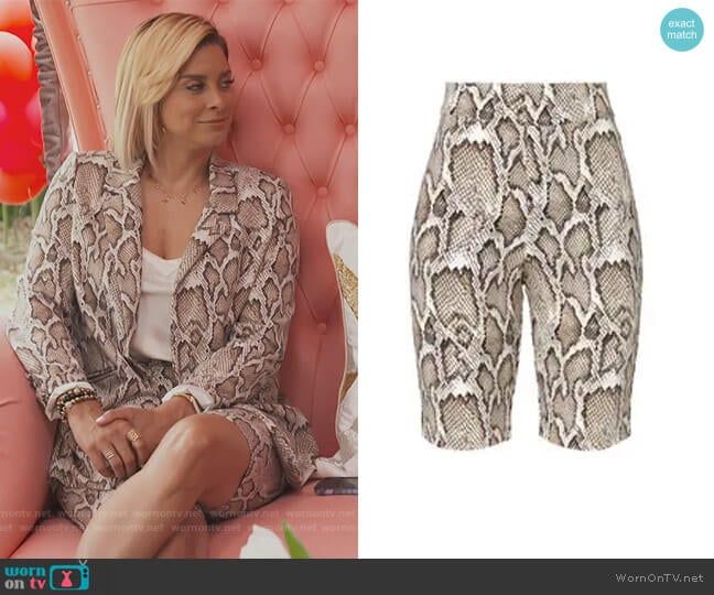 Callon Snake Print Biker Shorts by AFRM worn by Robyn Dixon on The Real Housewives of Potomac