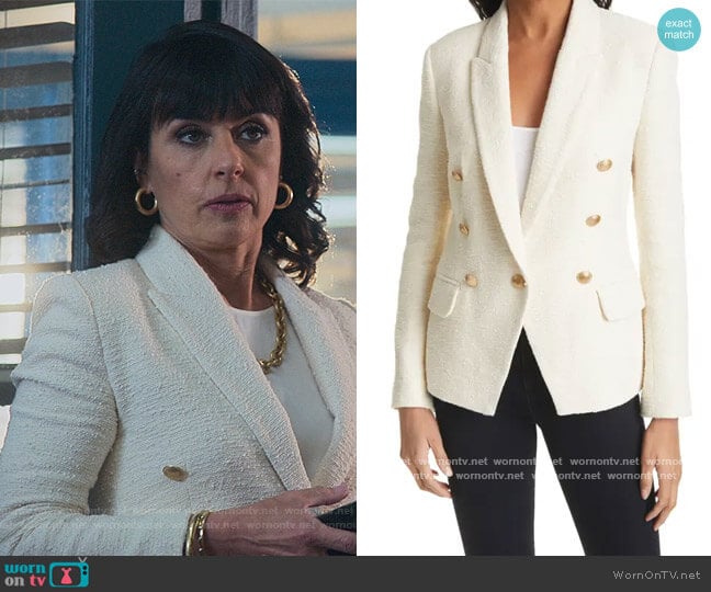 Tweed Blazer by L'Agence worn by Kathleen Gale (Constance Zimmer) on Good Trouble