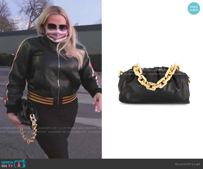 The Chain Pouch Gathered Leather Clutch by Bottega Veneta worn by Heather Gay on The Real Housewives of Salt Lake City