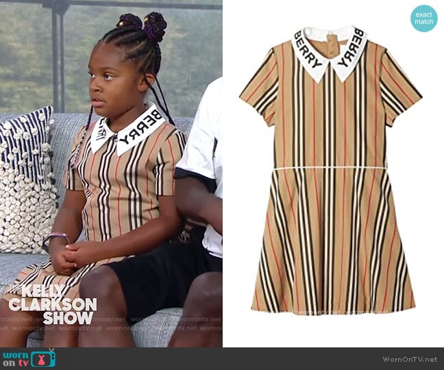 Cambria Dress by Burberry worn by Maven Morgan on The Kelly Clarkson Show