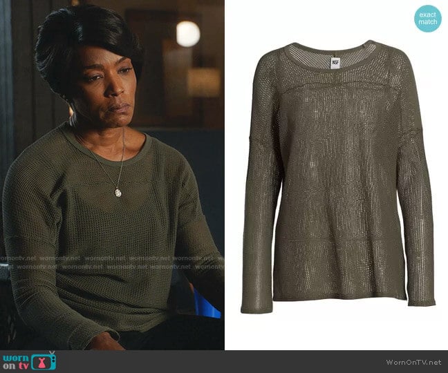 Carla Mesh-Knit Top by NSF worn by Athena Grant (Angela Bassett) on 9-1-1