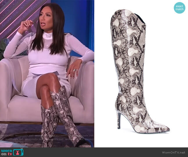 Riser Boots by Chinese Laundry worn by Adrienne Houghton on The Real