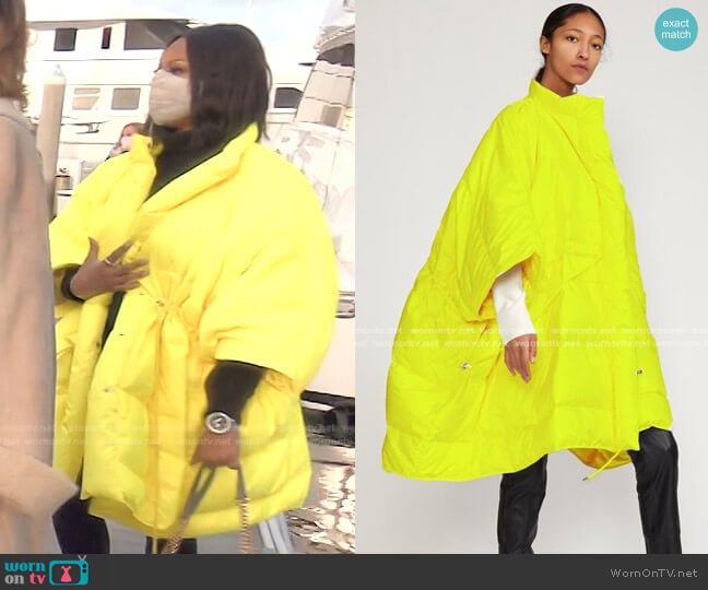 Cindy Down Puffer Jacket by Cynthia Rowley worn by Garcelle Beauvais on The Real Housewives of Beverly Hills