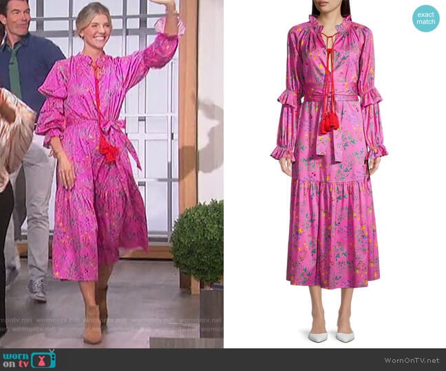 Sanibel Cotton Maxi Dress by Cynthia Rowley worn by Amanda Kloots on The Talk