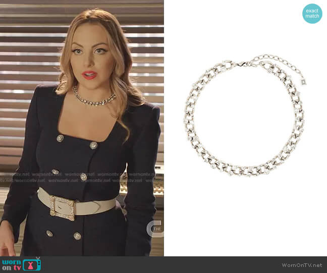 Rhonda Embellished Necklace by Dannijo worn by Fallon Carrington (Elizabeth Gillies) on Dynasty