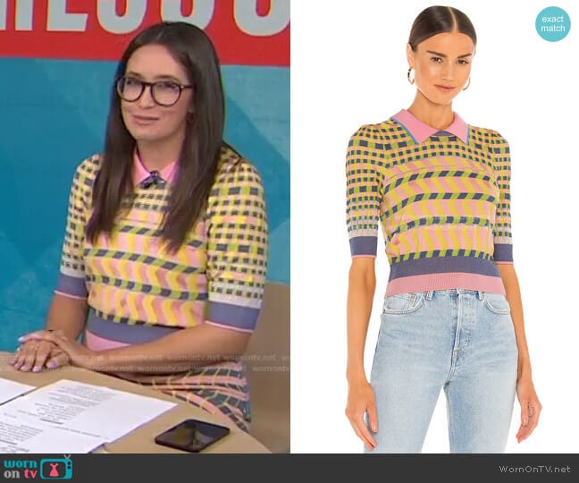 Jenny Sweater Top by Diane von Furstenberg worn by Savannah Sellers on Today