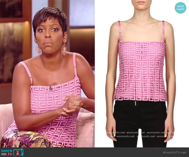 4G wool-blend camisole by Givenchy worn by Tamron Hall on Tamron Hall Show