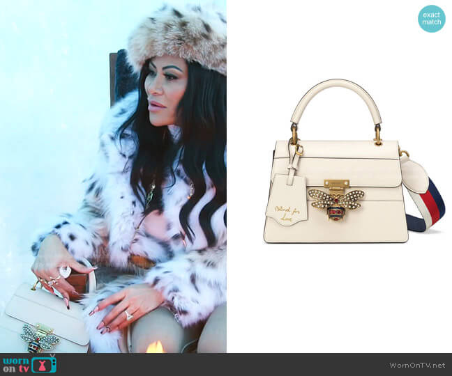 Queen Margaret Top Handle Leather Satchel by Gucci worn by Jen Shah on The Real Housewives of Salt Lake City