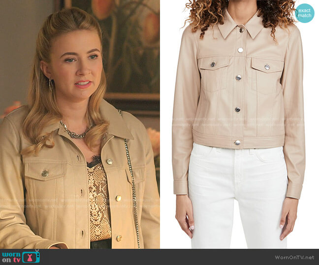 Juste Jacket by IRO worn by Amanda Carrington (Eliza Bennett) on Dynasty