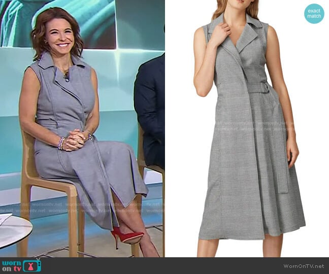 Plaid Belted Midi Dress by Jason Wu worn by Stephanie Ruhle on Today