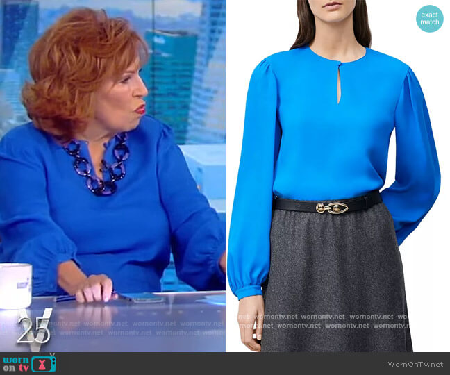 Layton Puff Sleeve Top by Lafayette 148 worn by Joy Behar on The View