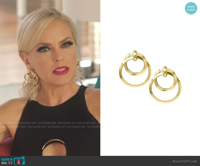 Laurene Hoop Earrings by Bonheur worn by Alexis Carrington (Elaine Hendrix) on Dynasty