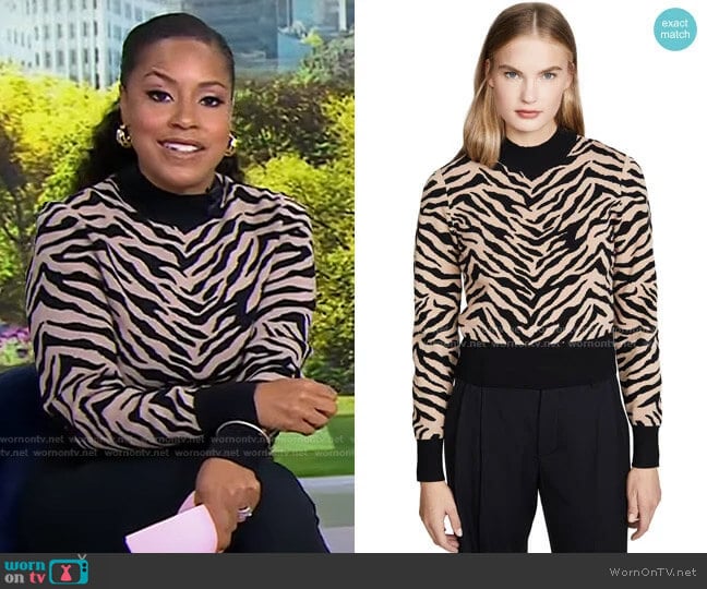 Lola Sweater by A.L.C. worn by Sheinelle Jones on Today