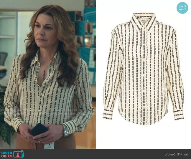 Loose Shirt in Crepe De Chine by Celine worn by Kit Voss (Jane Leeves) on The Resident