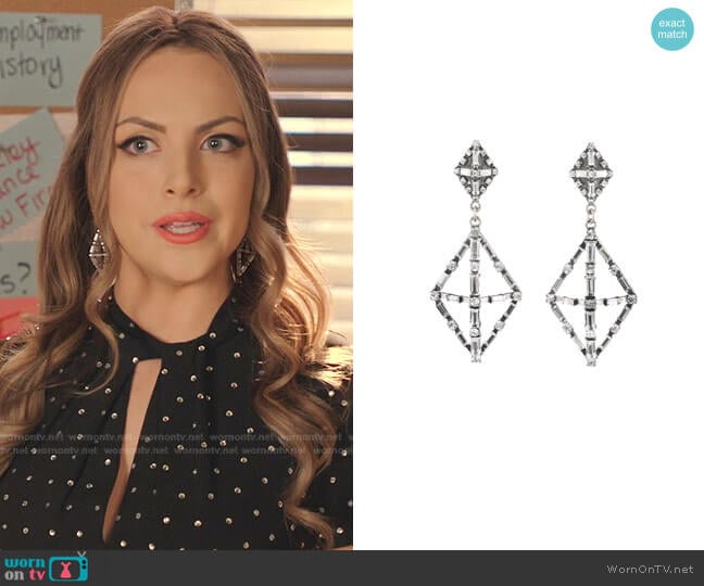 Proxima Earrings by Lulu Frost  worn by Fallon Carrington (Elizabeth Gillies) on Dynasty