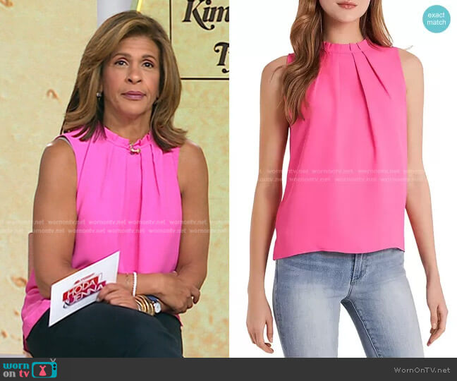 Luxe Woven Tank by Vince Camuto worn by Hoda Kotb on Today