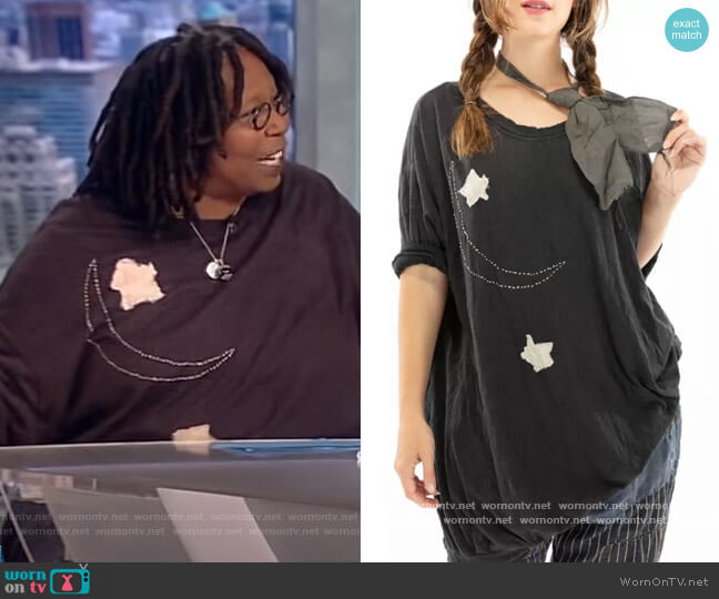 Moon and Stars in Midnight by Magnolia Pearl worn by Whoopi Goldberg on The View