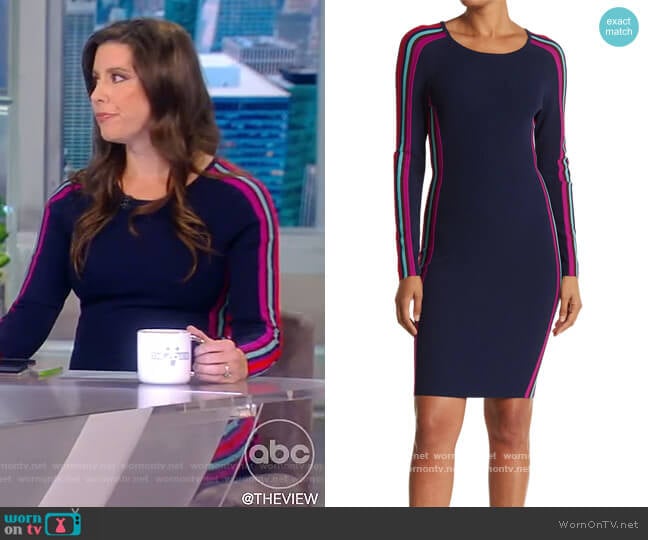 Racer Stripe Dress by Milly worn by Mary Katharine Ham on The View