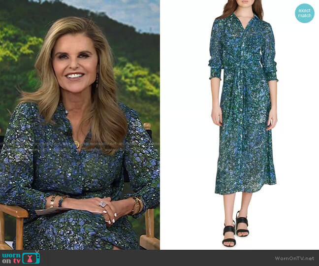 Mirren Abstract Print Shirtdress by Veronica Beard worn by Maria Shriver on Today