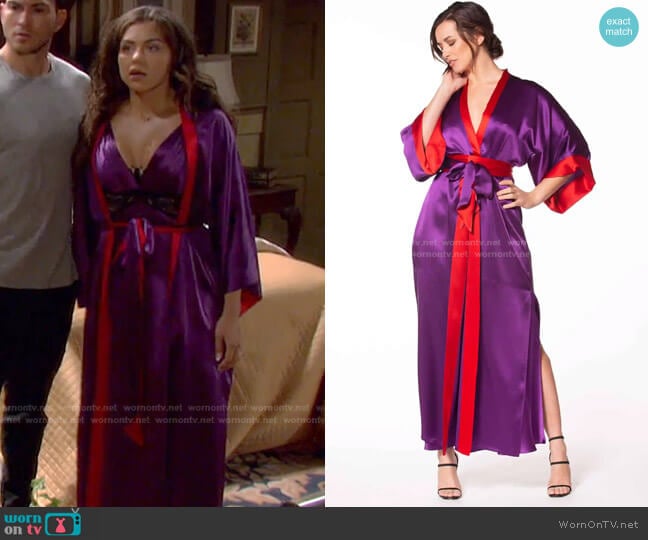 Moulin Rouge Long Robe by Christine Lingerie worn by Ciara Brady (Victoria Konefal) on Days of our Lives