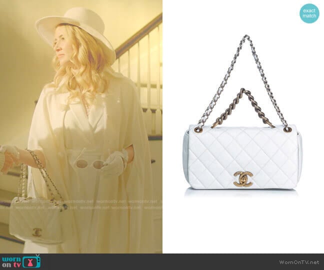 Quilted Leather Pondicherry Medium Flap Bag by Chanel worn by Amanda Carrington (Eliza Bennett) on Dynasty