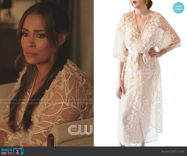 Kiss Floral Tulle Robe by Rya Collection worn by Cristal Jennings (Daniella Alonso) on Dynasty