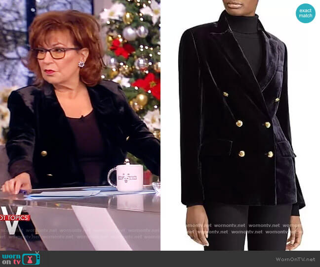 Velvet Double-Breasted Blazer by Lauren Ralph Lauren worn by Joy Behar on The View