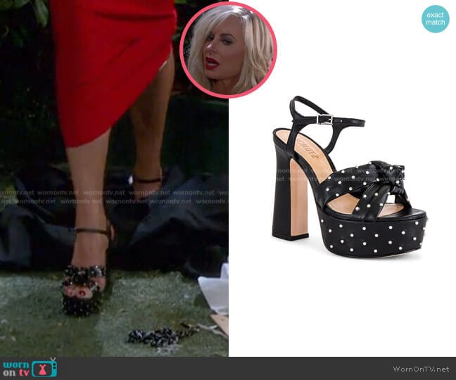 Bethina Platform by Schutz worn by Kristen DiMera (Eileen Davidson) on Days of our Lives