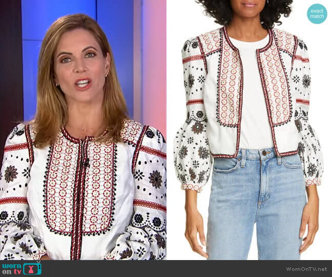 Shilin Jacket by Veronica Beard worn by Natalie Morales on Today