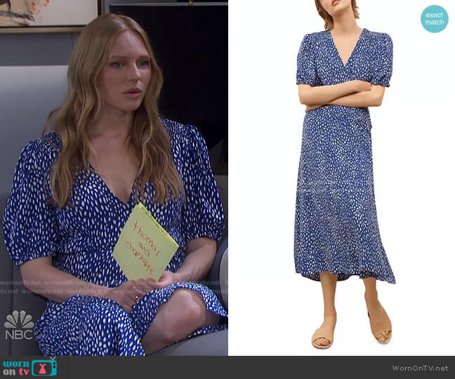 Sicile Midi Wrap Dress by Gerard Darel worn by Abigail Deveraux (Marci Miller) on Days of our Lives